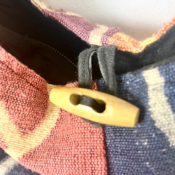 ☮️ Peace Signs Boho Patchwork Style Boho Hobo Hippie Festival Crossbody Bag - Picture 7 of 10